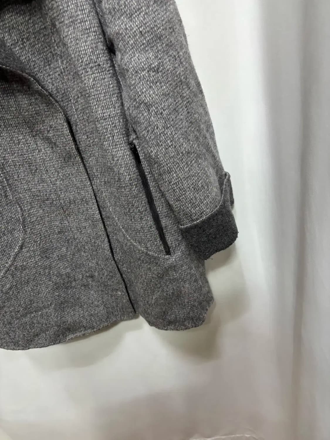 지코트 그레이 롱 모 코트 S 상품이미지3