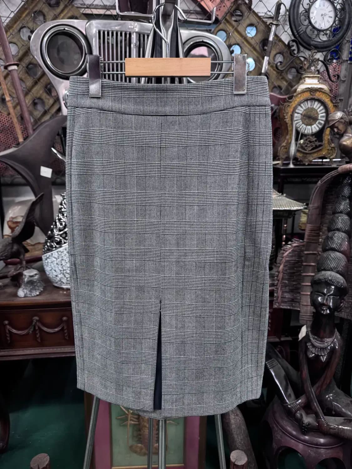 잇미샤 앞트임 체크 스커트 상품이미지1