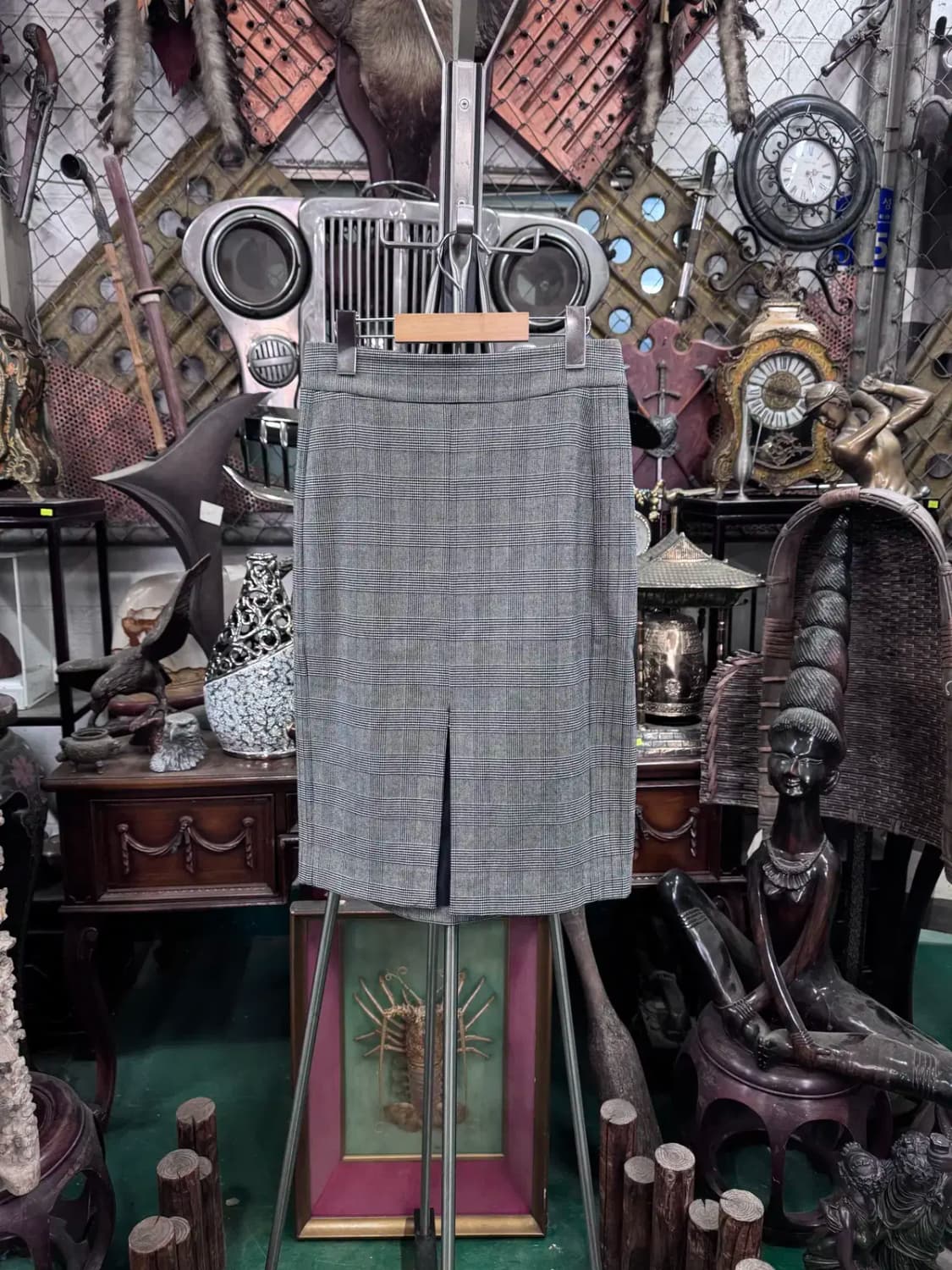 잇미샤 앞트임 체크 스커트 상품이미지2