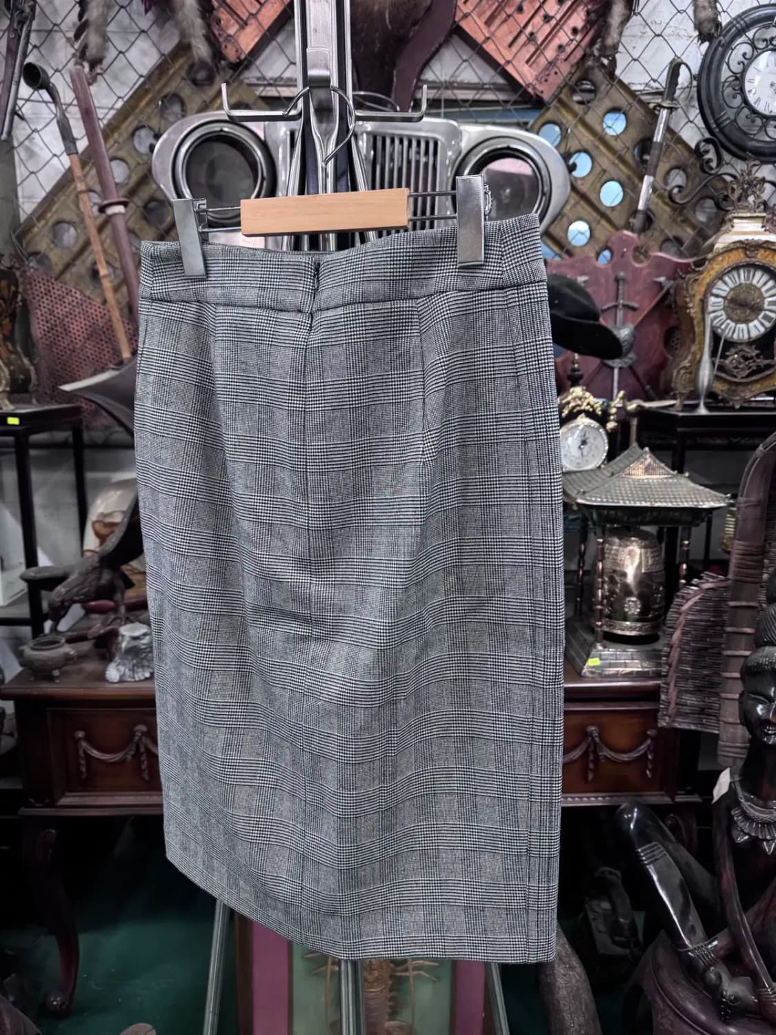 잇미샤 앞트임 체크 스커트 상품이미지4