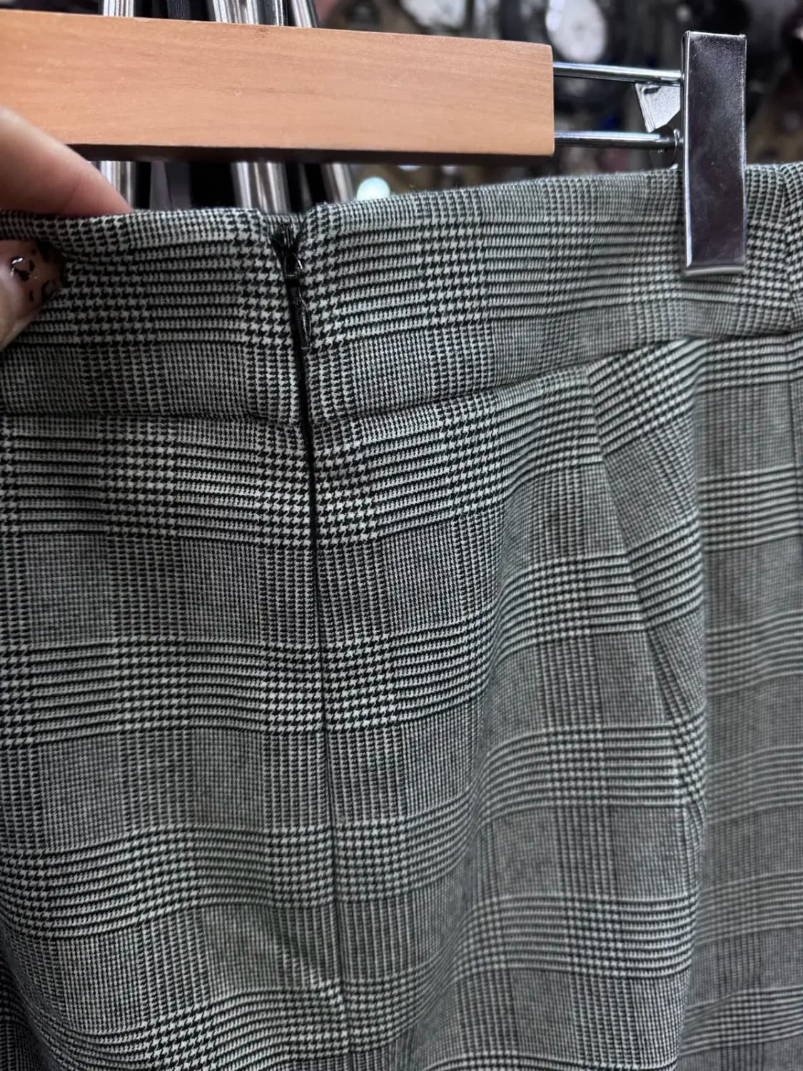 잇미샤 앞트임 체크 스커트 상품이미지5