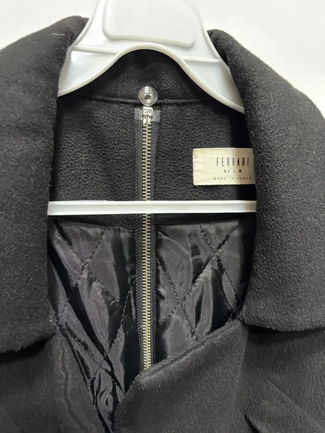 페라리 뒷지퍼 블랙 롱코트 상품이미지2