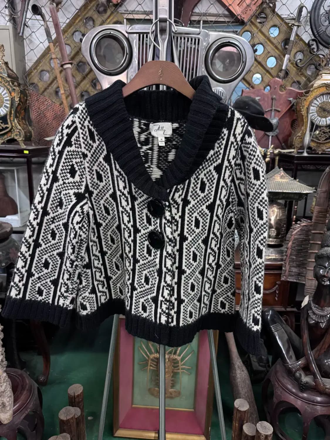 Milly of New York  여성 왕단추 포인트 니트 상품이미지1