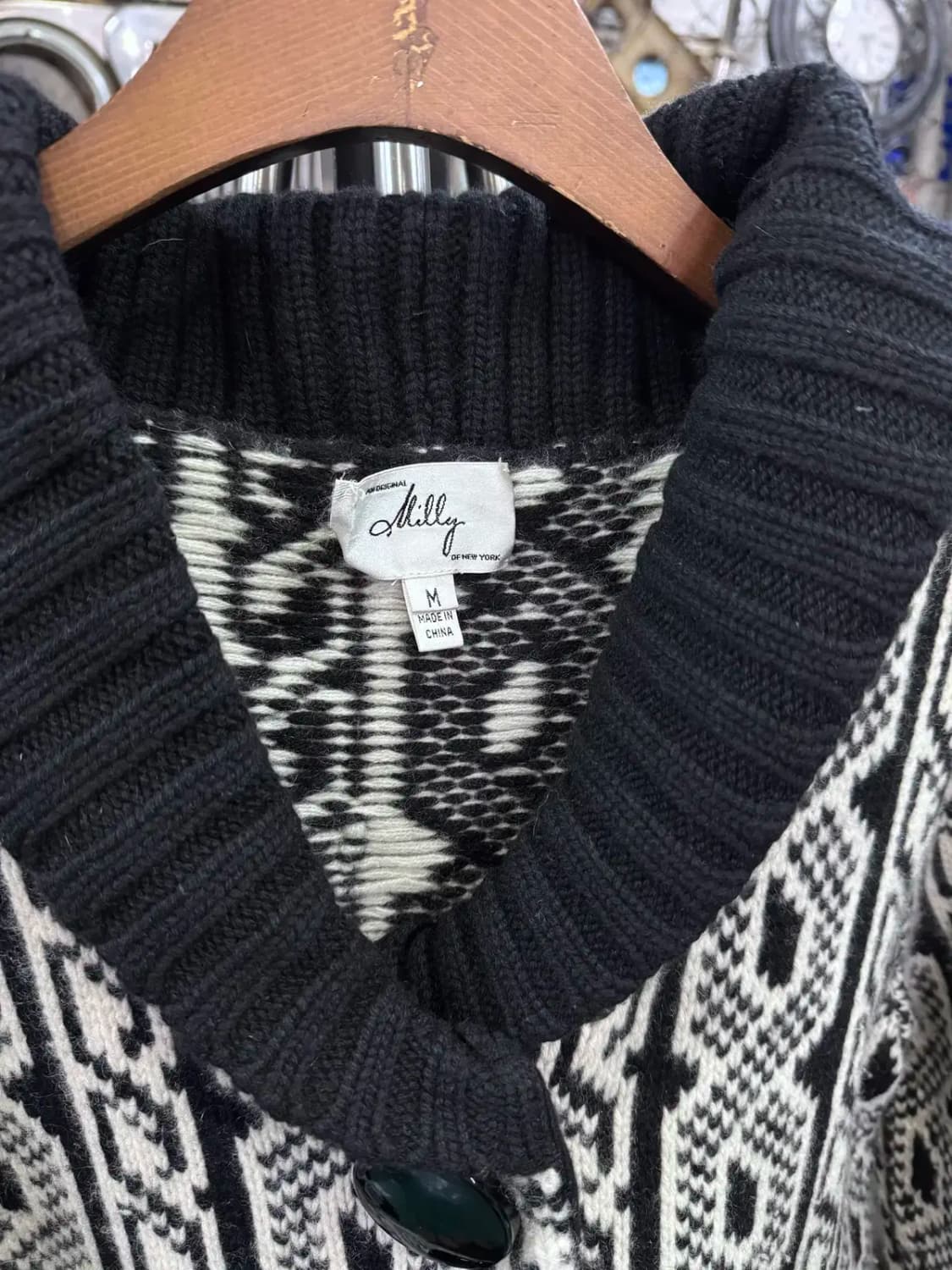 Milly of New York  여성 왕단추 포인트 니트 상품이미지2