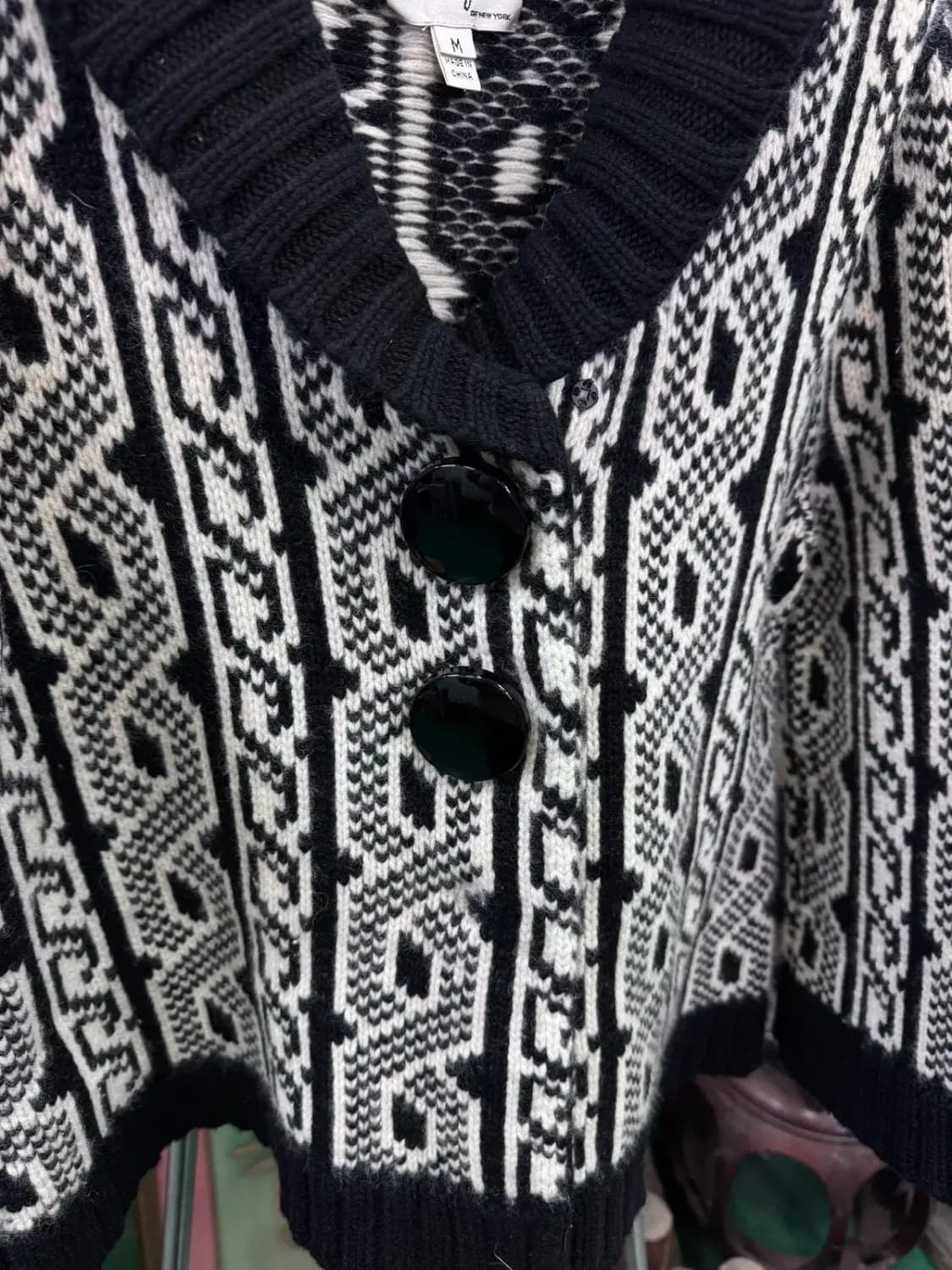 Milly of New York  여성 왕단추 포인트 니트 상품이미지3