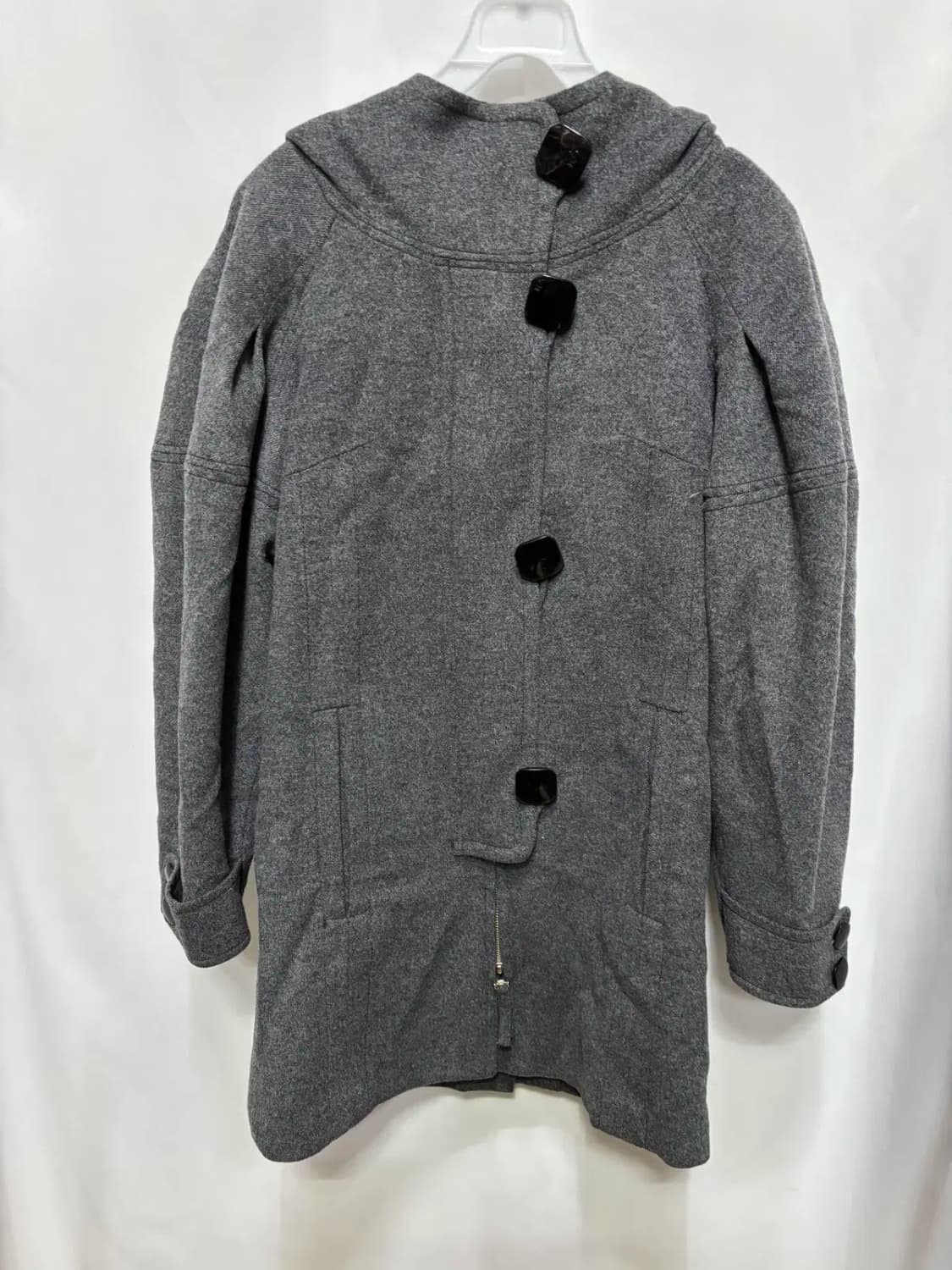 오즈세컨 모 100% 그레이 후드 자켓 코트 상품이미지1