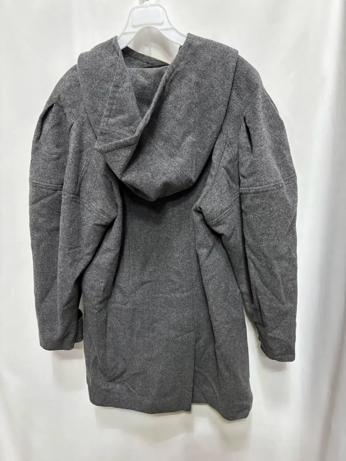 오즈세컨 모 100% 그레이 후드 자켓 코트 상품이미지4