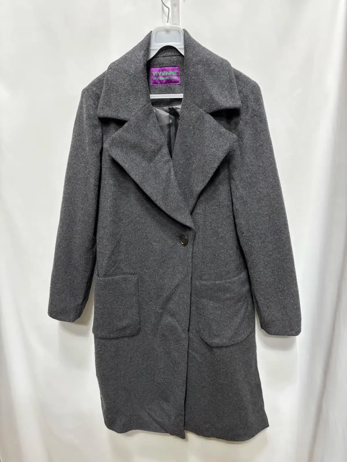 비비안 탐 모 67% 캐시미어 30% 더블 카라 롱코트 55 상품이미지1