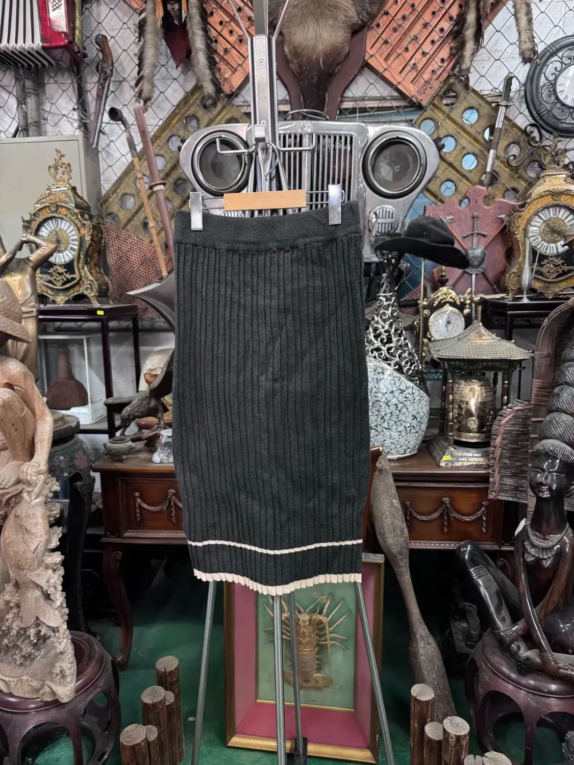 세로 골지 니트 스커트 상품이미지1