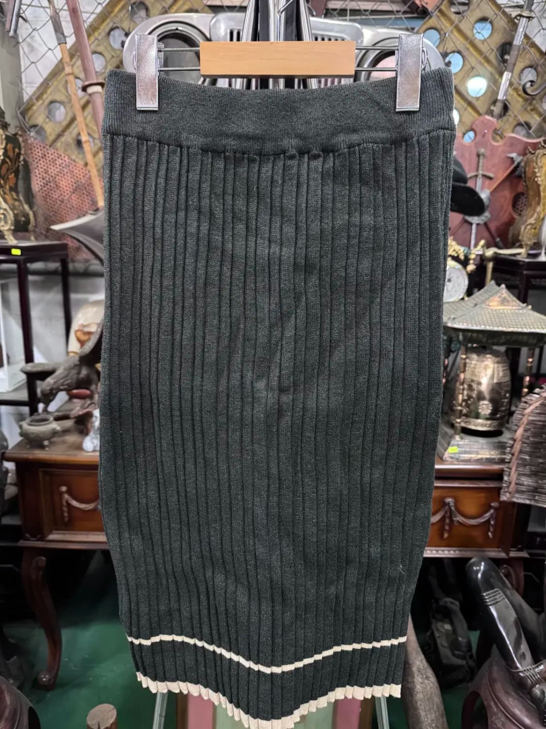 세로 골지 니트 스커트 상품이미지2