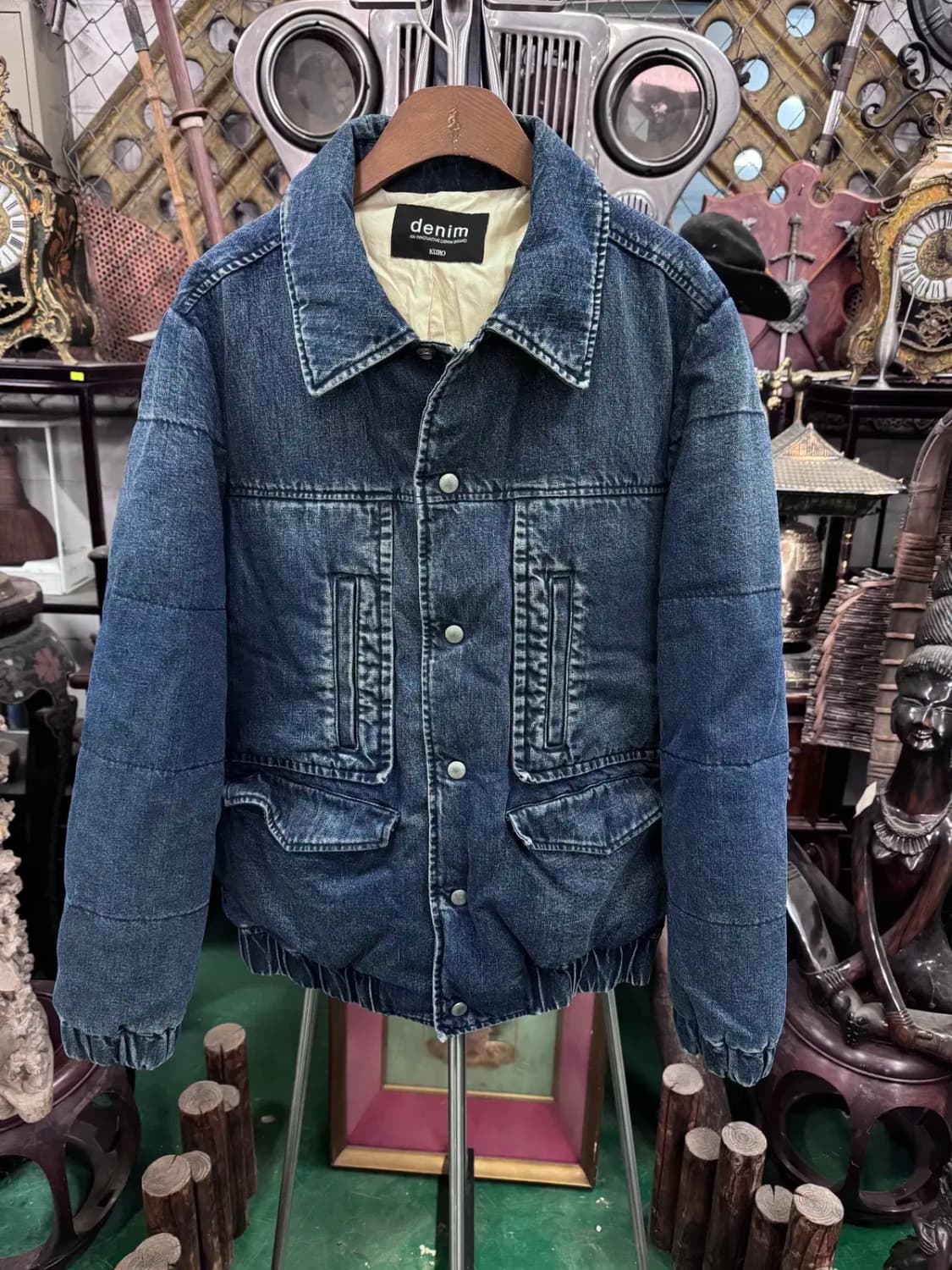 쿠로(KURO) 겨울 데님 다운 재킷 상품이미지1