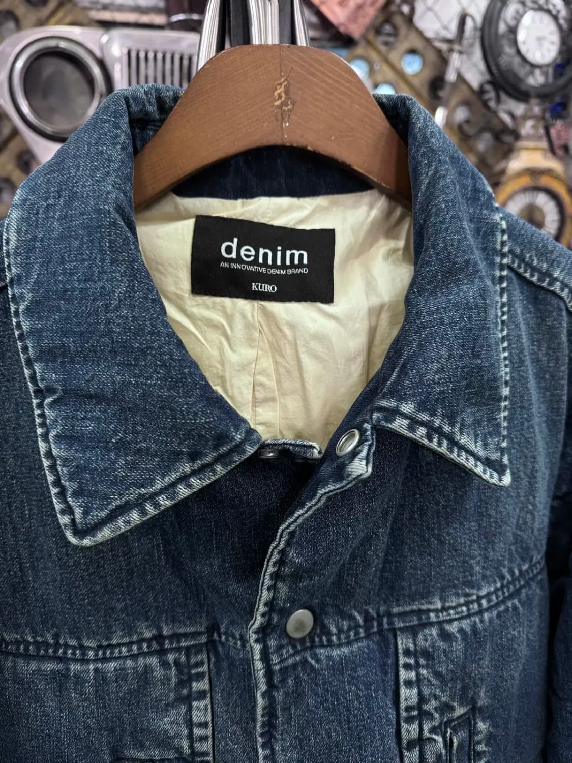 쿠로(KURO) 겨울 데님 다운 재킷 상품이미지2