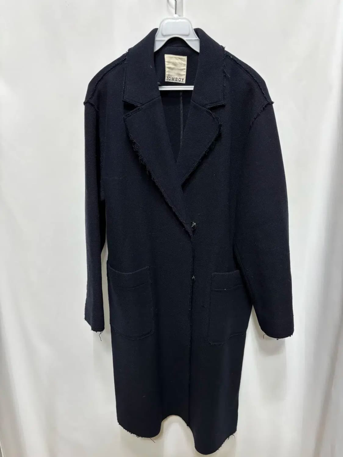 톰보이 블랙 더블 카라 자켓 코트 상품이미지1