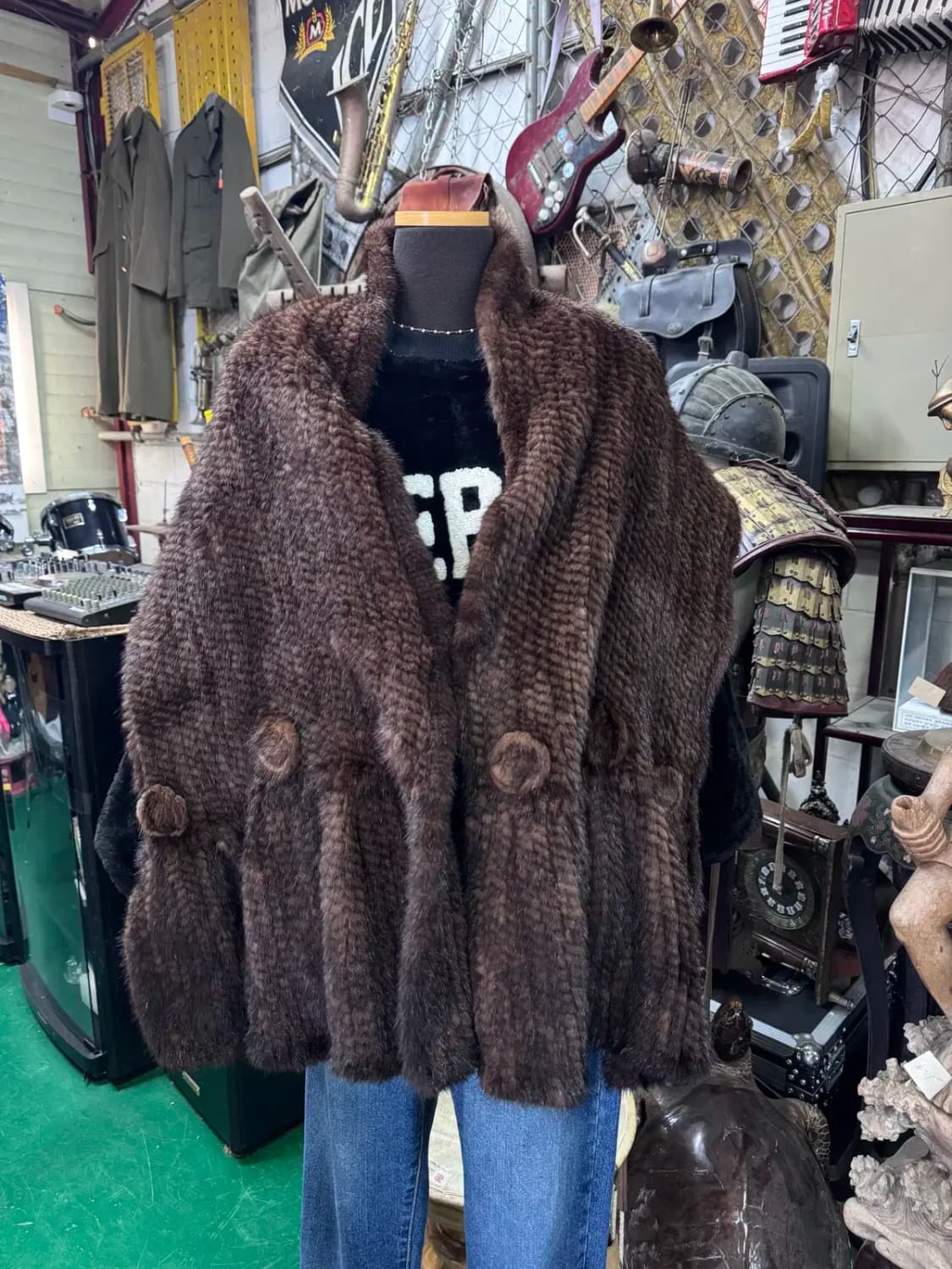 메트로시티 브라운 베스트 벨리 밍크 숄 목도리 상품이미지1