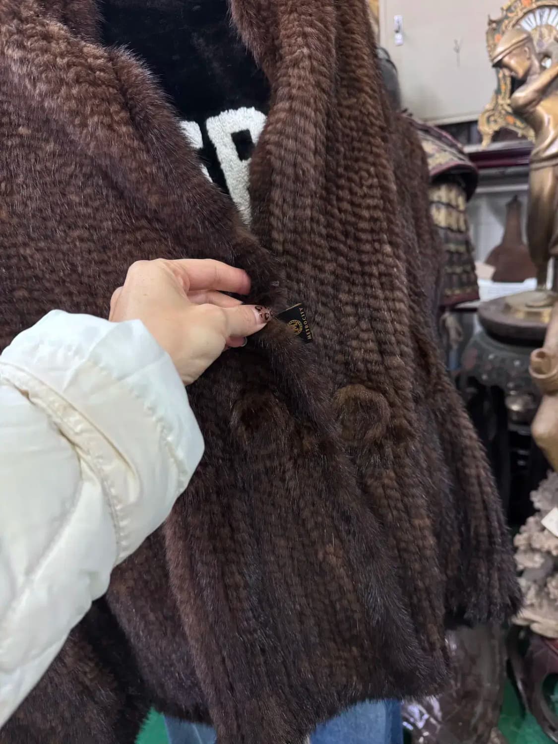 메트로시티 브라운 베스트 벨리 밍크 숄 목도리 상품이미지5