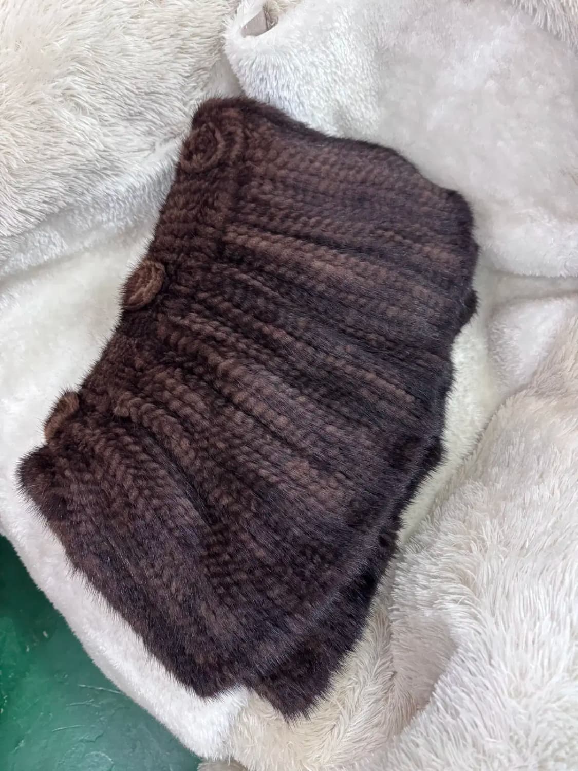 메트로시티 브라운 베스트 벨리 밍크 숄 목도리 상품이미지7