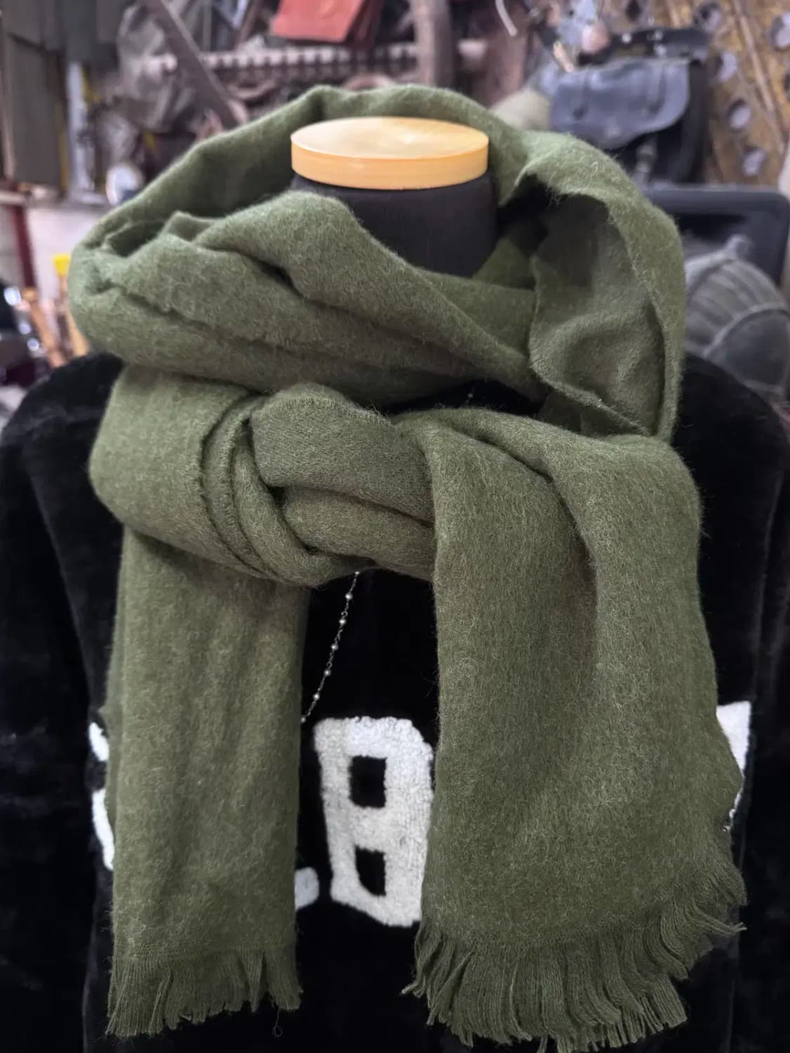 카키컬러 목도리 상품이미지1