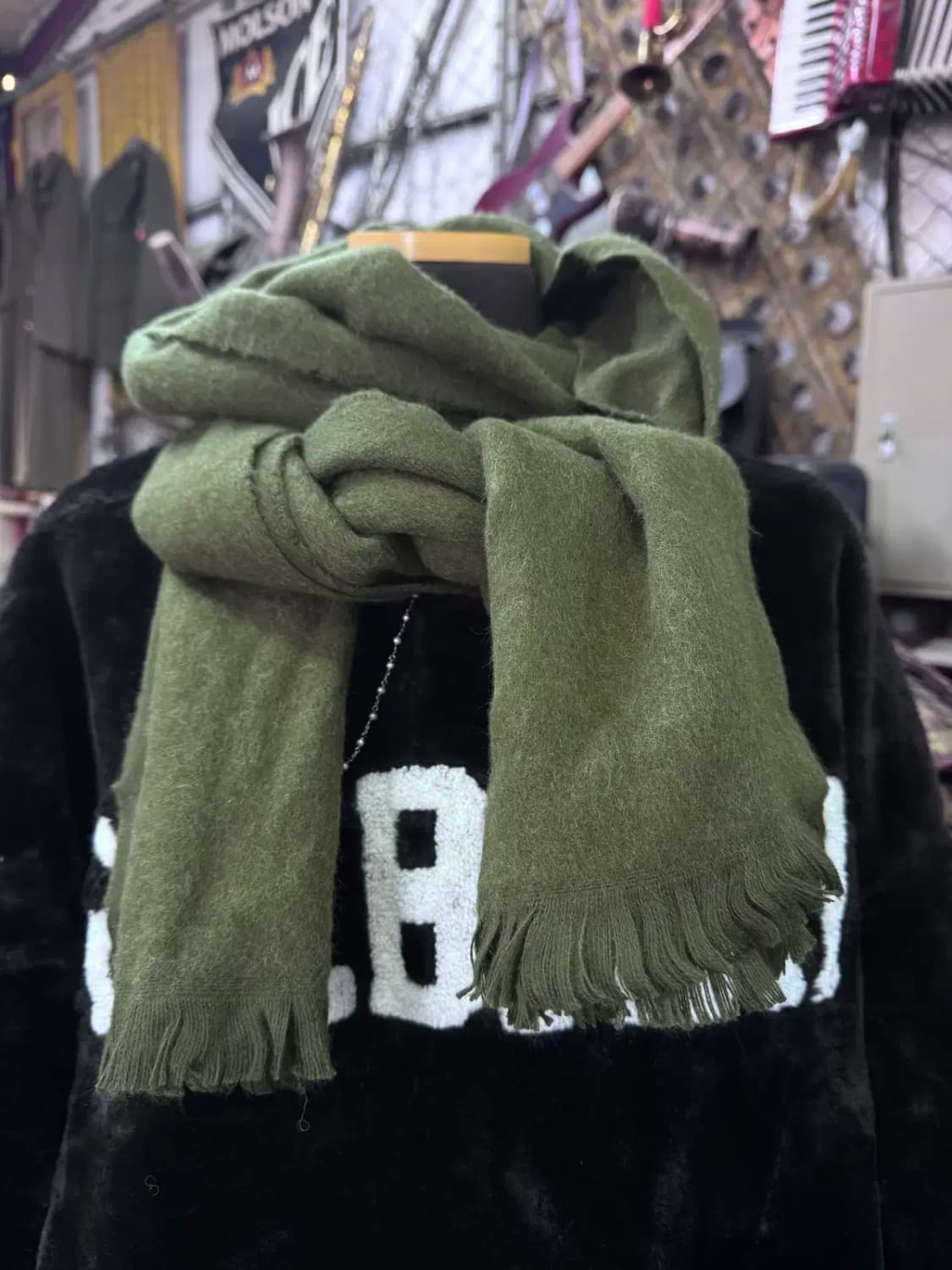 카키컬러 목도리 상품이미지2