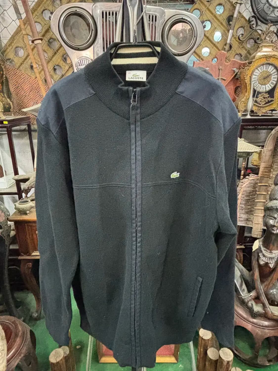 라코스테(Lacoste) 남성 블랙 집업 재킷 105 상품이미지1