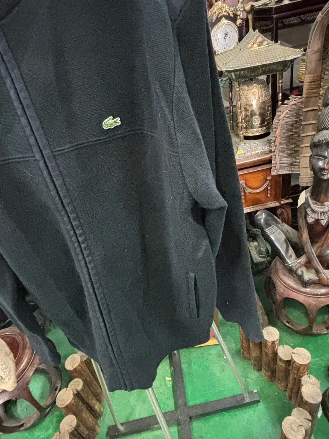 라코스테(Lacoste) 남성 블랙 집업 재킷 105 상품이미지3