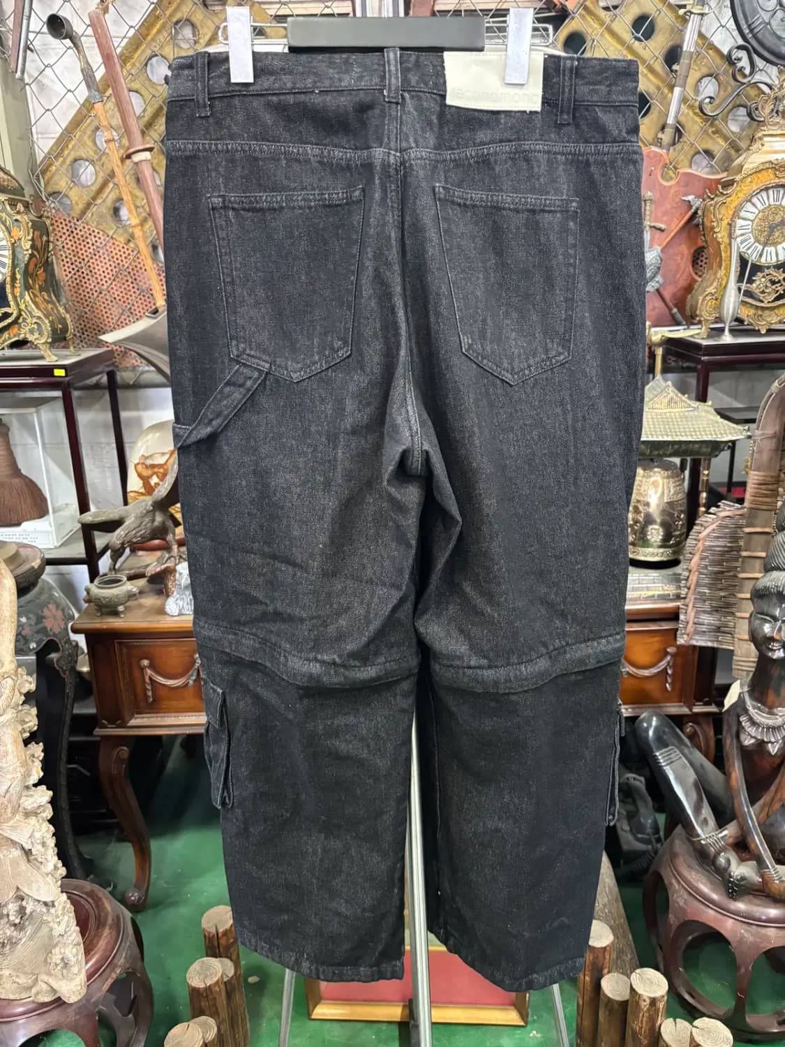 세컨모놀로그 포켓 포인트 블랙 데님 진 청바지 34인치 상품이미지4