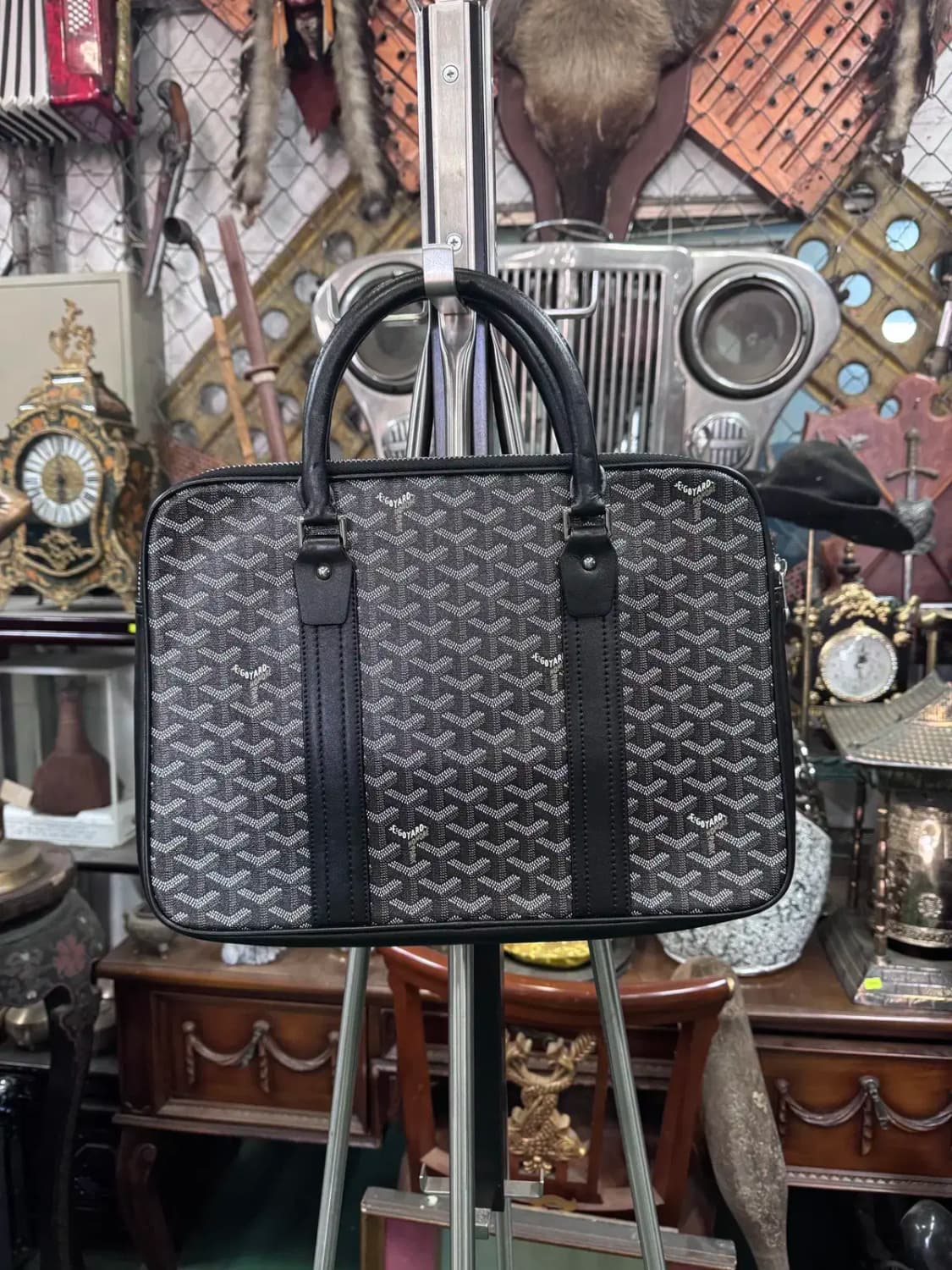 고야드(Goyard) 캔버스 소재 블랙 비즈니스 백(지갑포함) 상품이미지1