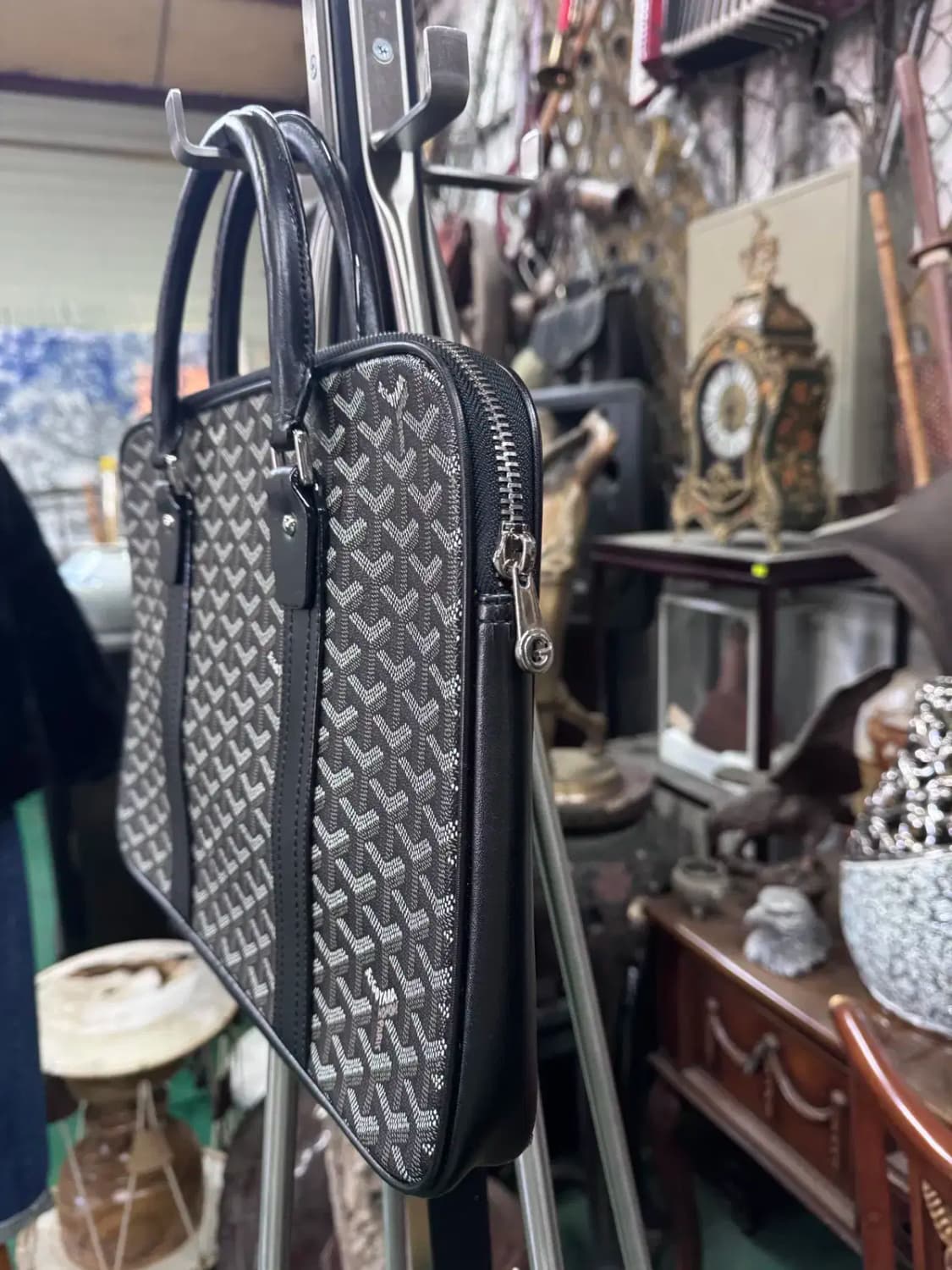 고야드(Goyard) 캔버스 소재 블랙 비즈니스 백(지갑포함) 상품이미지2