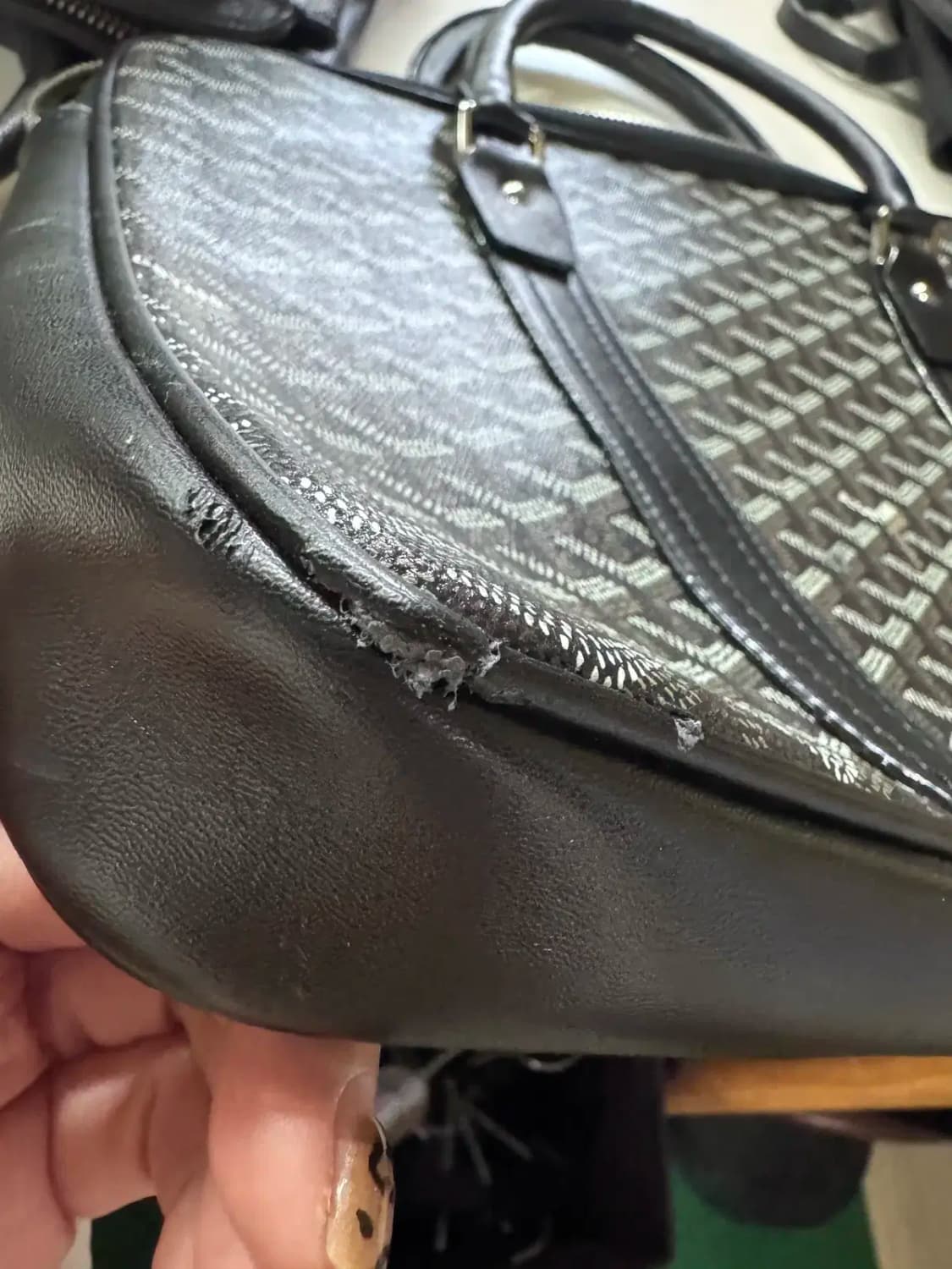 고야드(Goyard) 캔버스 소재 블랙 비즈니스 백(지갑포함) 상품이미지7