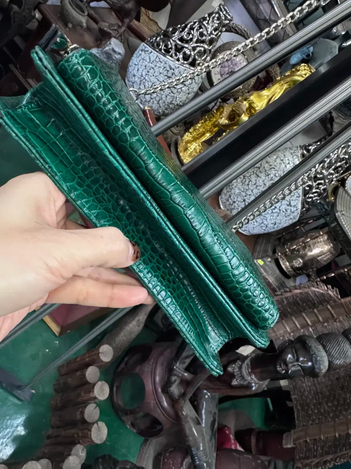 금장체인 가죽 크로스백 상품이미지4