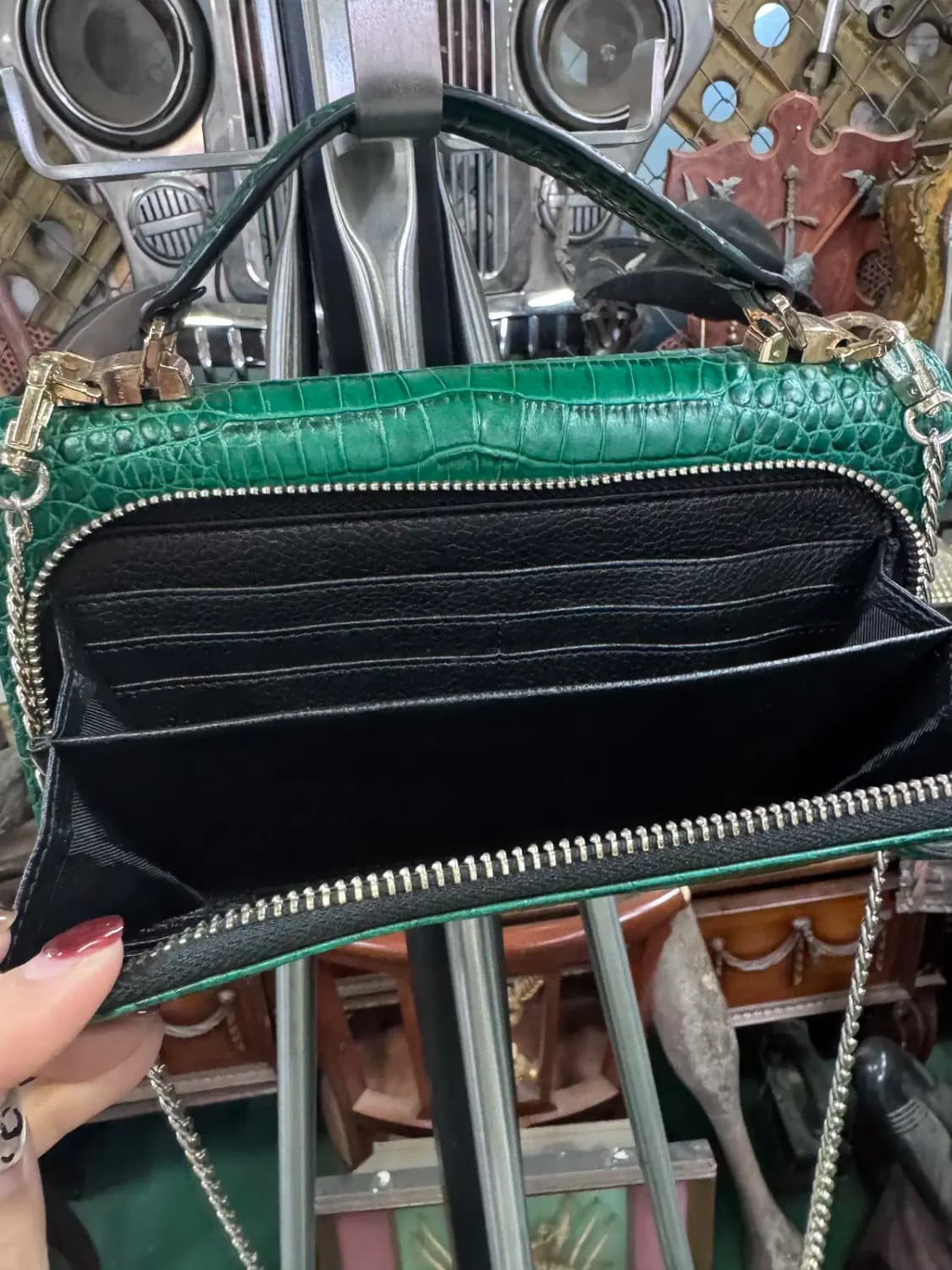 금장체인 가죽 크로스백 상품이미지7