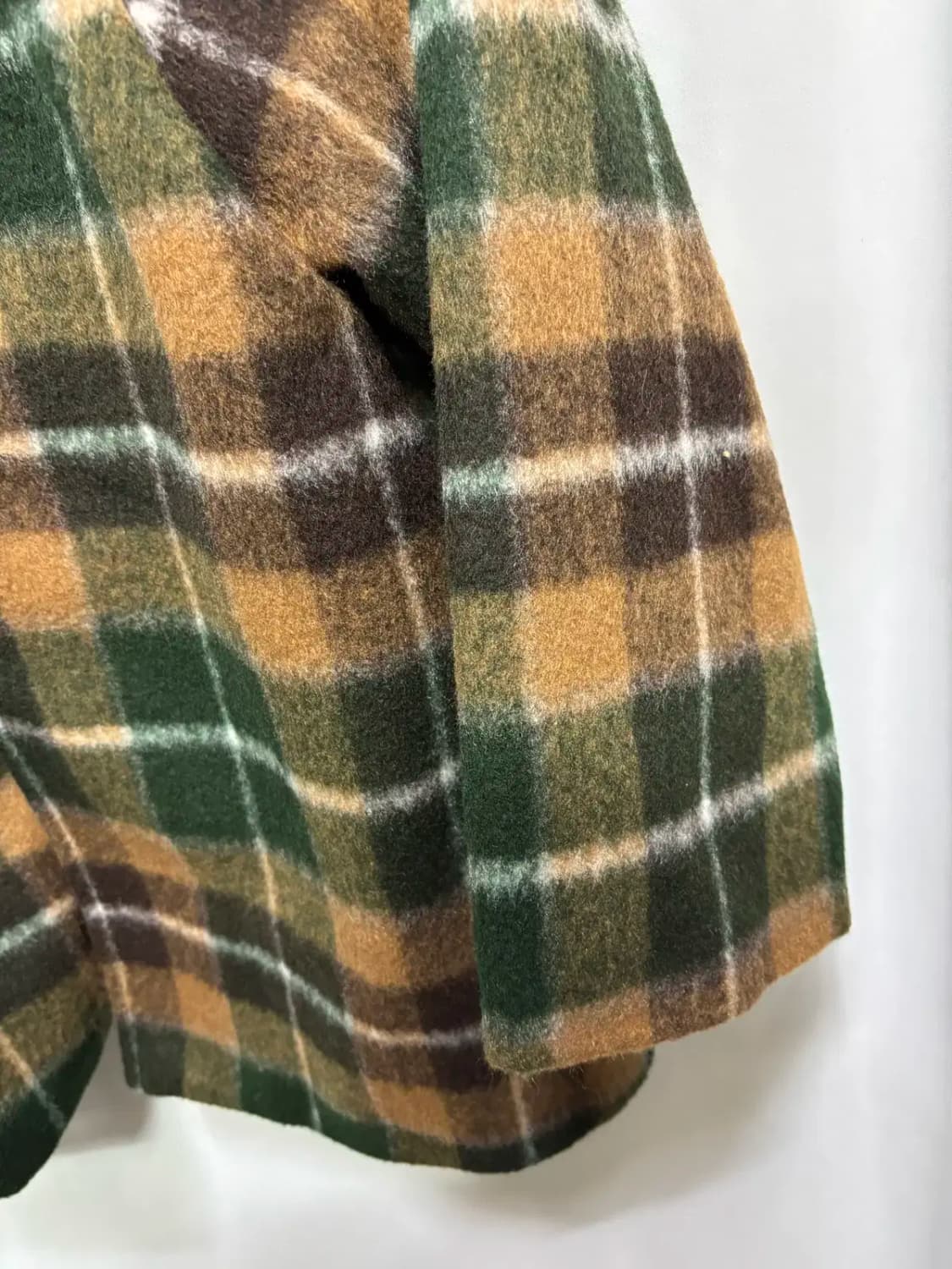 체크 무늬 노카라 자켓 상품이미지3