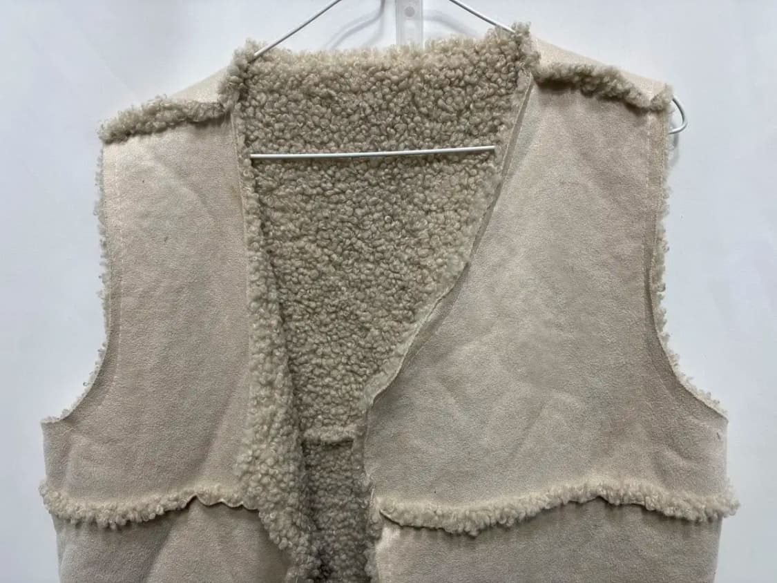 인조 무스탕 내피 뽀글이 베스트 롱 조끼 상품이미지2