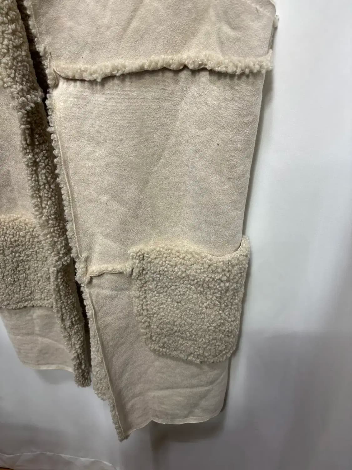 인조 무스탕 내피 뽀글이 베스트 롱 조끼 상품이미지3