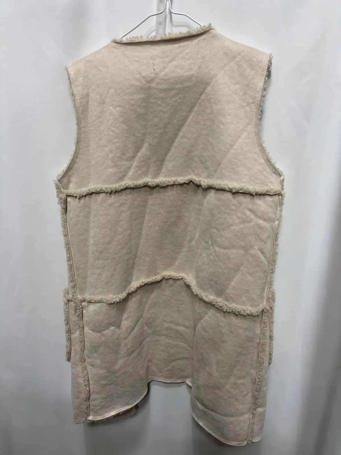 인조 무스탕 내피 뽀글이 베스트 롱 조끼 상품이미지4