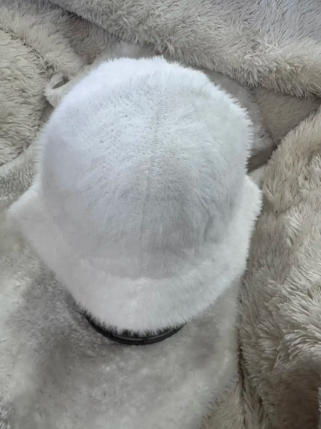 화이트 벙거지 털모자 상품이미지2