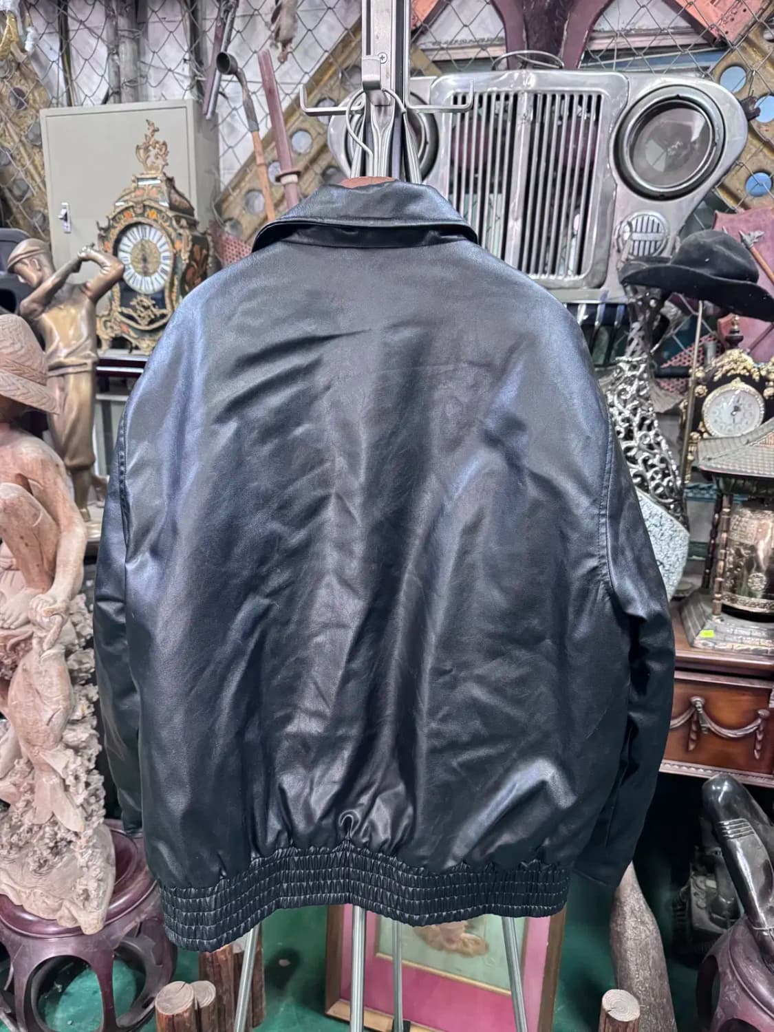 아르반 무신사 인조 오버 블랙 가죽자켓 상품이미지6