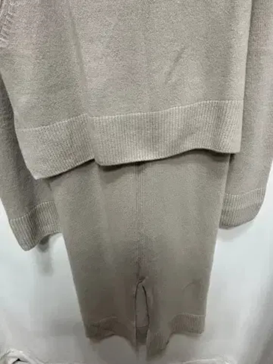 목폴라 레이어드 니트 롱 원피스 상품이미지3