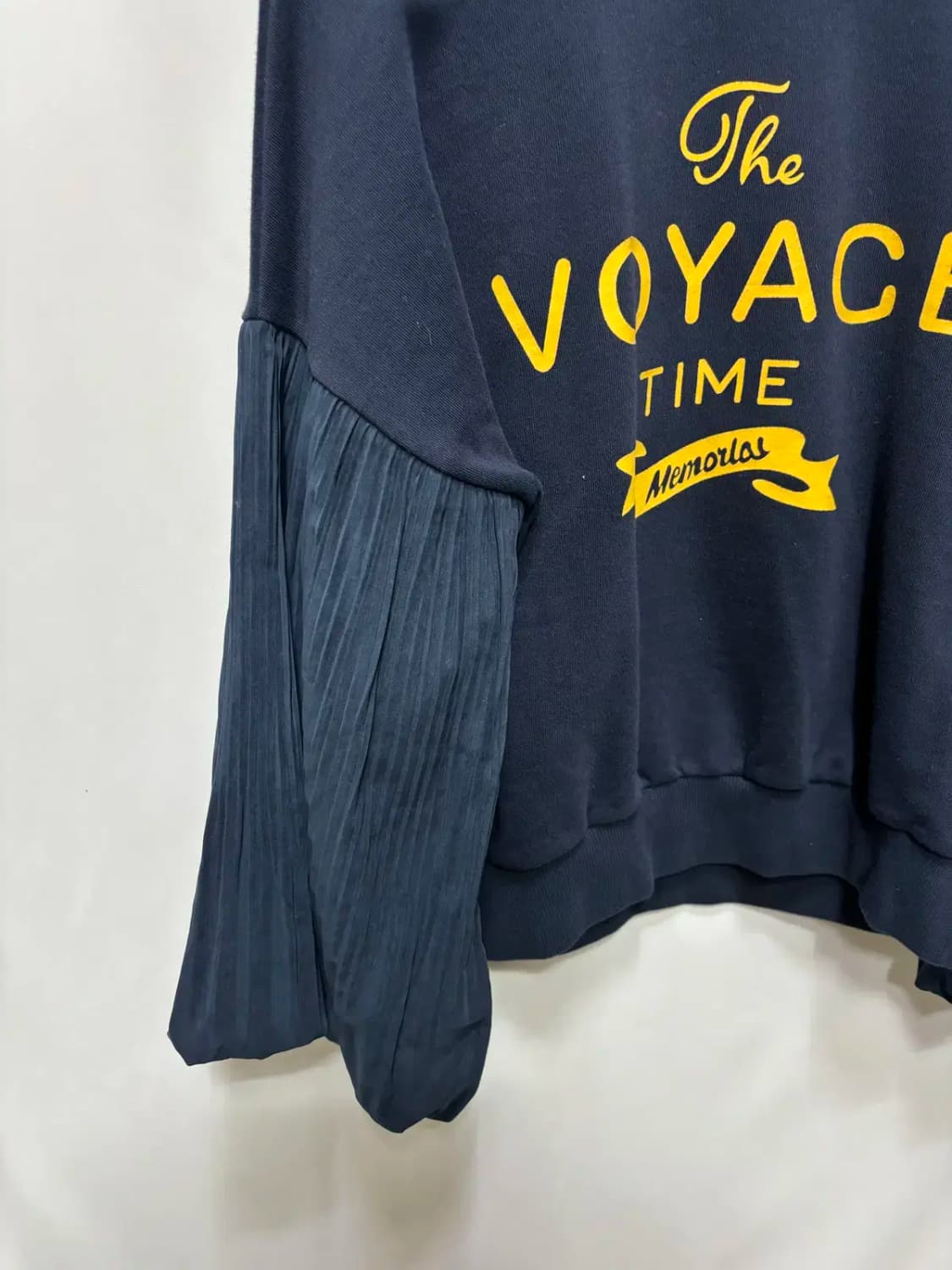 밀러 소매 플리츠 포인트 맨투맨 S 상품이미지3