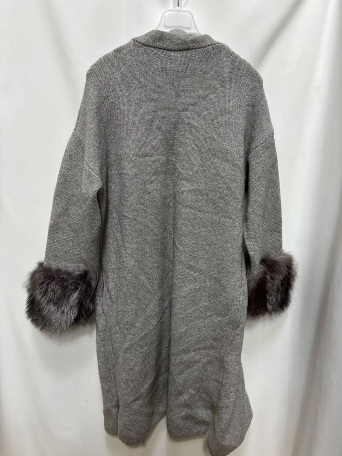 손목 털 포인트 롱 니트 가디건 상품이미지4