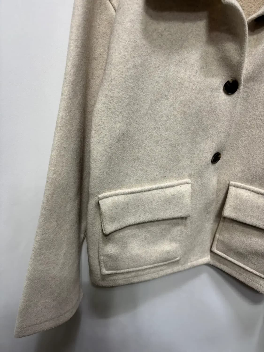 와이파이 오트밀 카라 자켓 코트 상품이미지3