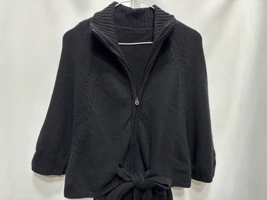 KYJ골프 모 49% 망토형 벨티드 니트 가디건 상품이미지2