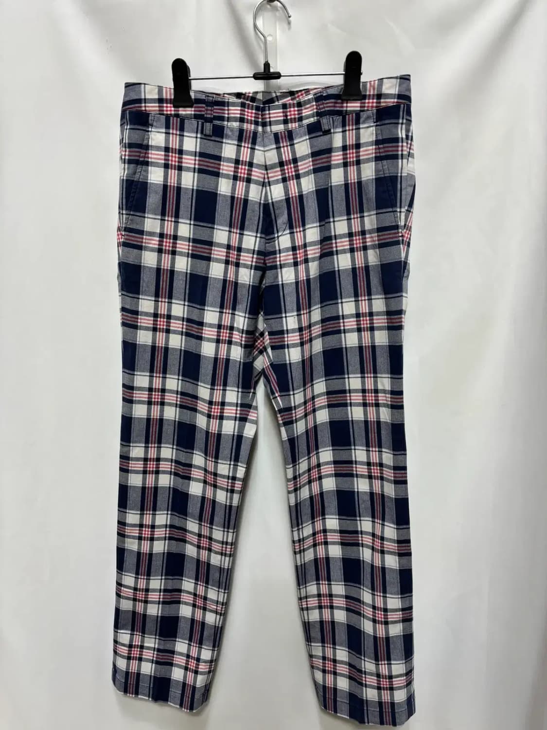 핑 체크무늬 바지 면 팬츠 상품이미지1