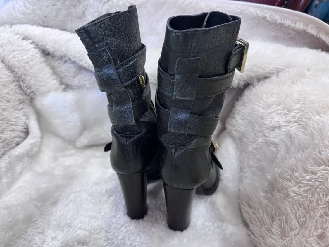 토리버치  스트랩 골드 톤 버클 가죽 부츠 상품이미지3