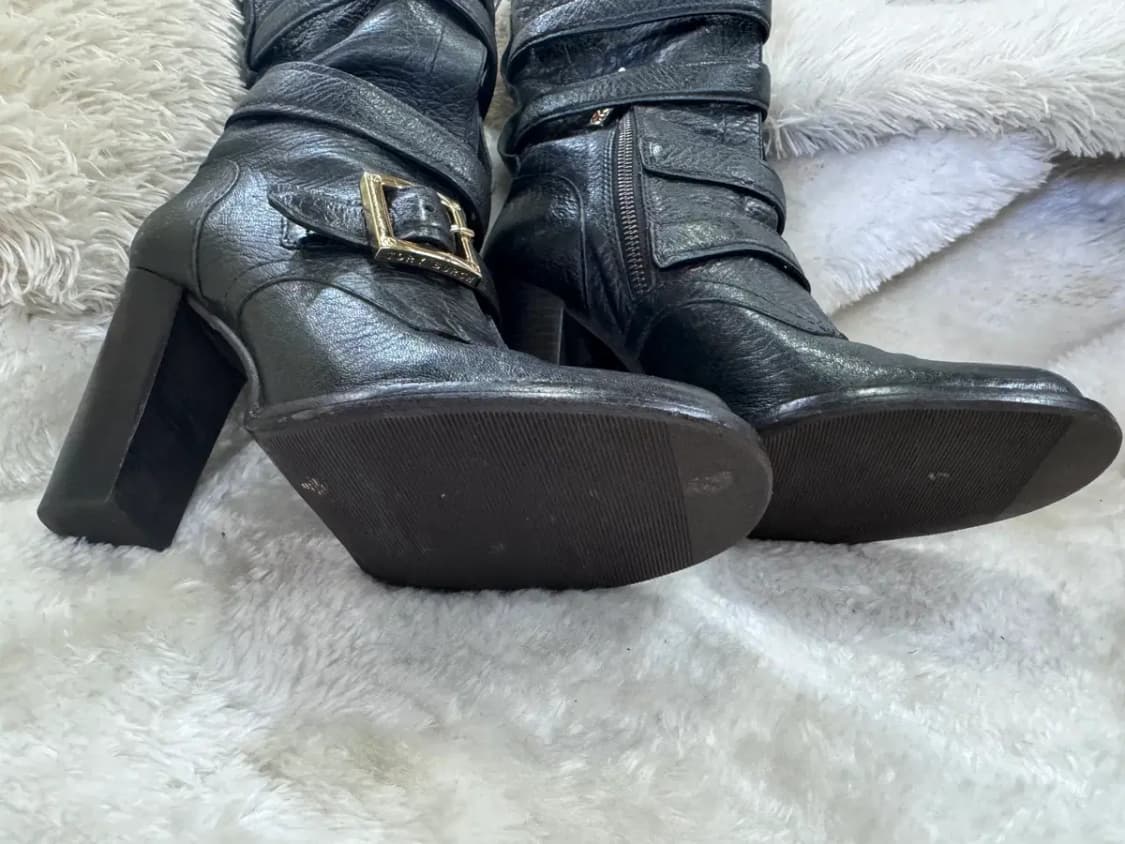 토리버치  스트랩 골드 톤 버클 가죽 부츠 상품이미지5