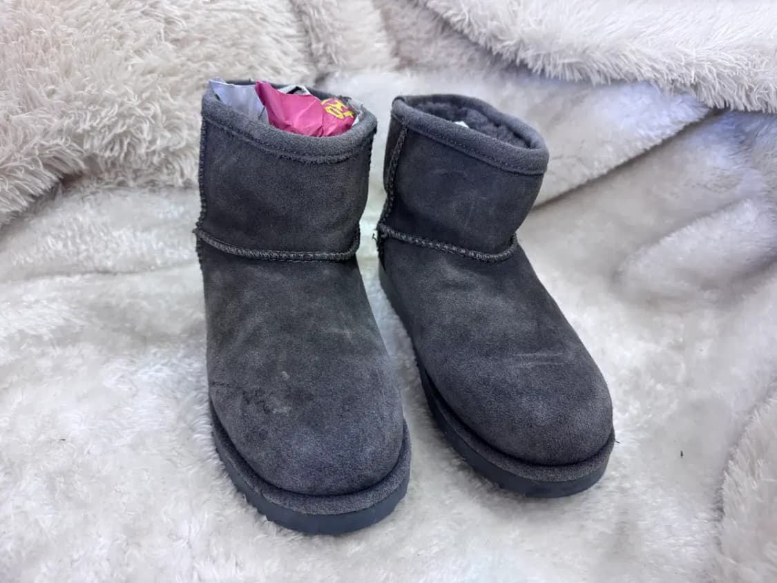 베어파우 그레이 소가죽(스웨이드) 양털 부츠 상품이미지1