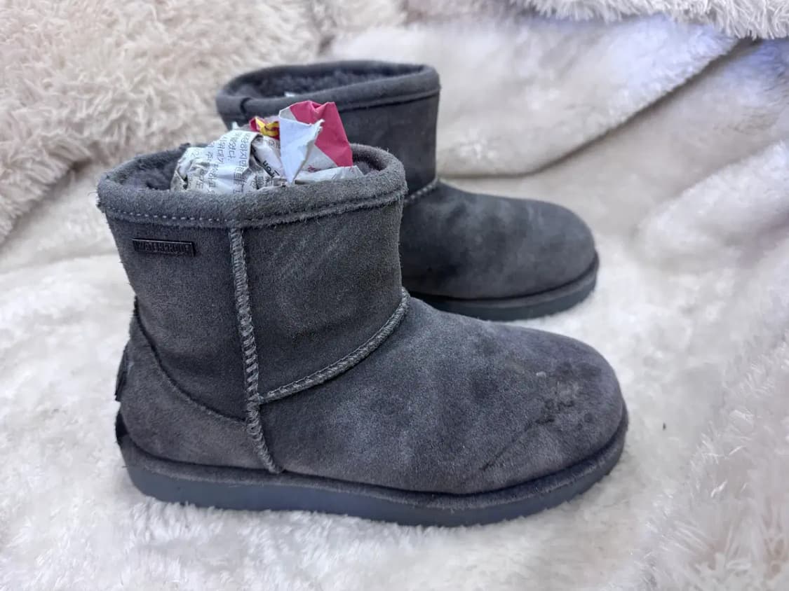 베어파우 그레이 소가죽(스웨이드) 양털 부츠 상품이미지2