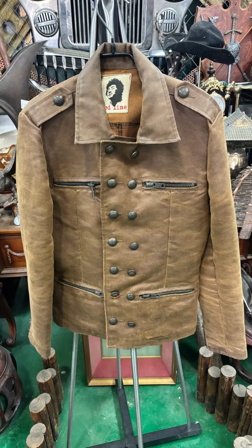 Red line 브라운 스웨이드 더블 버튼 빈티지 자켓 상품이미지1