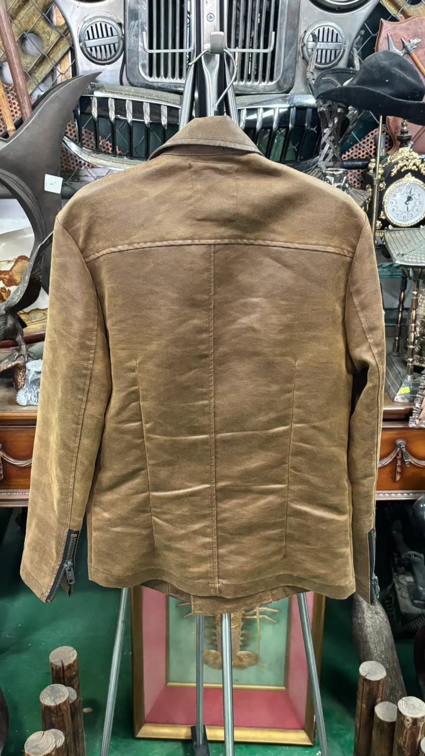 Red line 브라운 스웨이드 더블 버튼 빈티지 자켓 상품이미지4