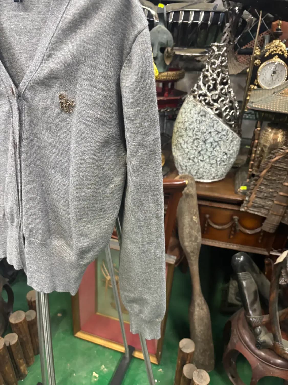 제너럴아이디어(GENERAL IDEA)GNRL 에센셜 그레이 가디건 S 상품이미지3