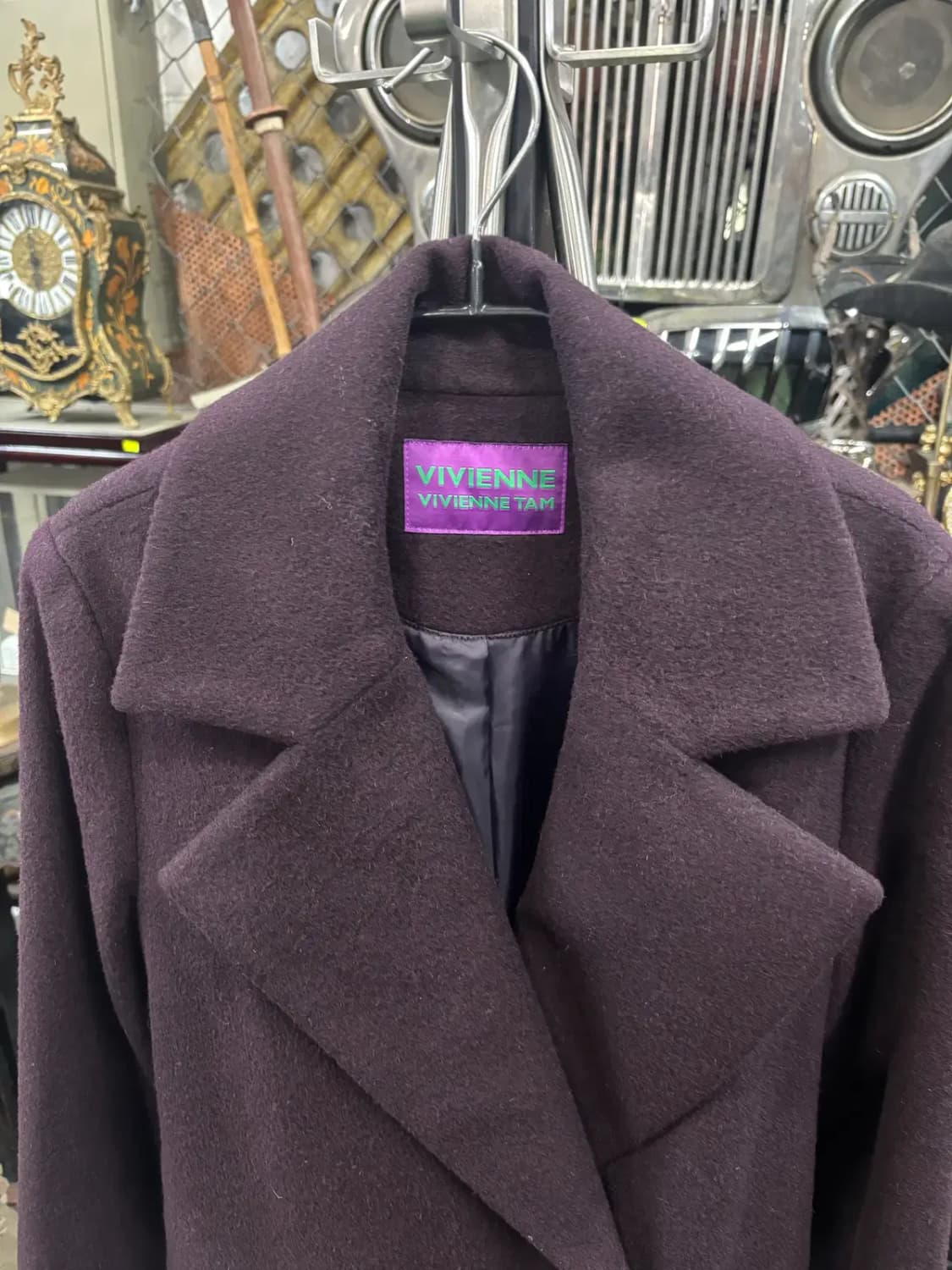비비안 탐(VIVIENNE TAM) 딥버건디 롱코트 상품이미지2